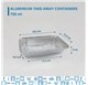 Forma de aluminio c/tampa Retangular 220x155x45mm with lid