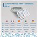 Forma de aluminio c/tampa Retangular 210x140x45mm 800ml with lid