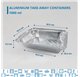 Forma de aluminio c/tampa Retangular 215x160x50mm