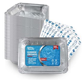 Forma de aluminio c/tampa Retangular 215x160x50mm with lid