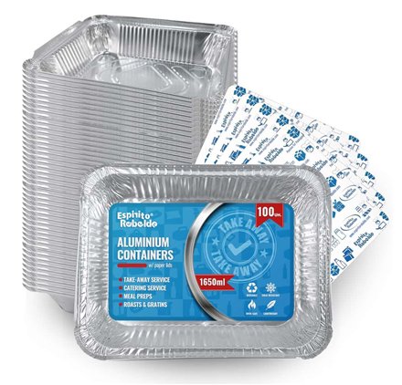 Forma de aluminio c/tampa Retangular 260x195x65mm with lid