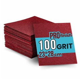 Carta Abrasiva in Alluminio Rossa ProFinish 100 Grit 230x280mm