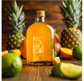 Bouteille en verre Quimera 200ml 20cl avec Bouchon Doré