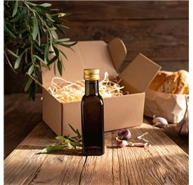 Szklana Butelka Orquidea ciemna 100ml z Złotą Nakrętką