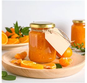 Bocal en verre Rond 250ml avec Couvercle Doré