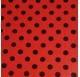 Papel de embrulho vermelho pontos pretos