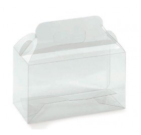 Transparente Acetatbox für 2 Fläschchen 180x90x160mm