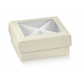 F/C Fin.+ Inserto pelle bianco 70x70x40