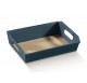 CESTO incollato juta blu 310x220x90