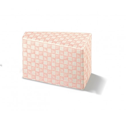 Fetta Torta  quadri rosa 80x45x50