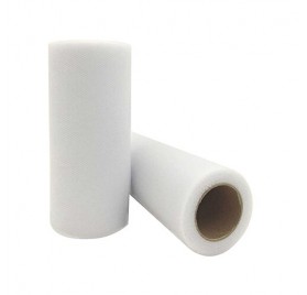 Rolo de tule Branco 15cm 25m
